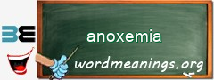 WordMeaning blackboard for anoxemia